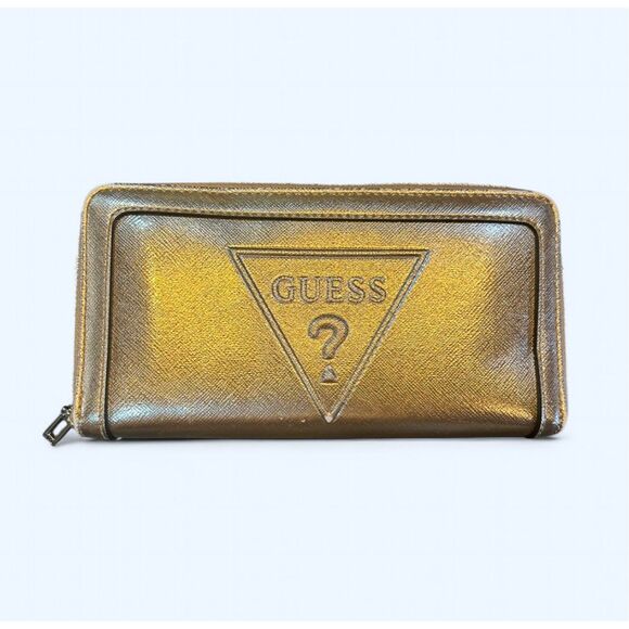 Guess Pink Rose Gold LOGO Long Wallet - Picture 1 of 11